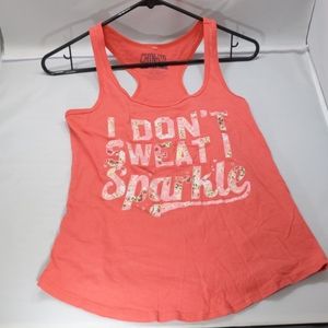 Chin Up, size xs racerback tank top